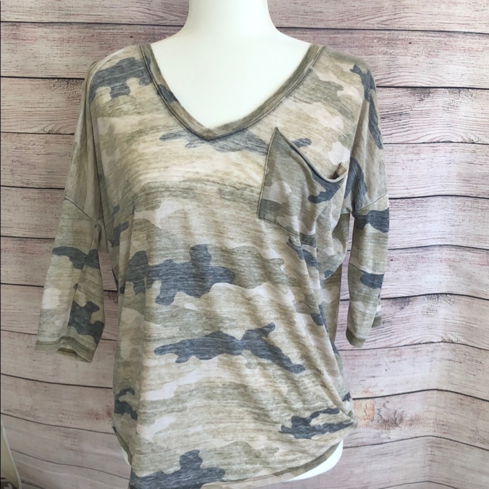Camo Tee with half sleeves